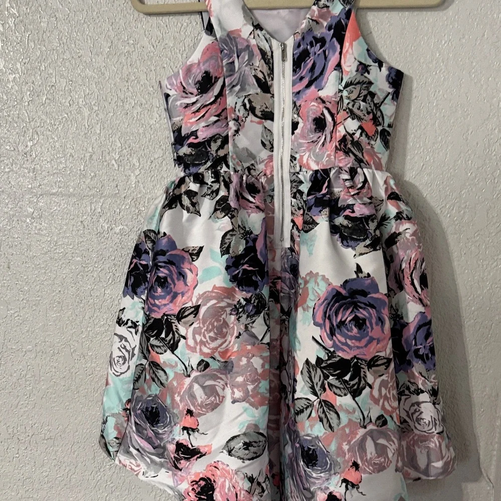 Zunie Pink and Purple Floral Dress